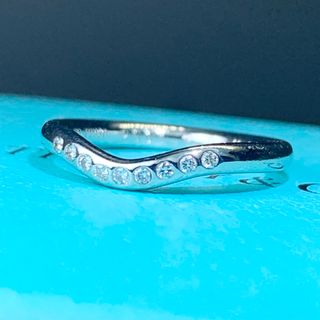 ティファニー(Tiffany & Co.)のティファニー　カーブドバンドリング　プラチナ　ダイヤモンドリング(リング(指輪))