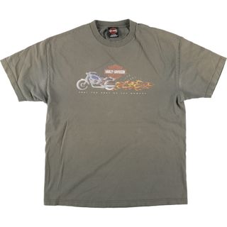 ハーレーダビッドソン(Harley Davidson)の古着 00年代 ハーレーダビッドソン Harley-Davidson モーターサイクル バイクTシャツ メンズXL ヴィンテージ /eaa440653(Tシャツ/カットソー(半袖/袖なし))