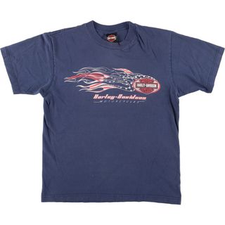 ハーレーダビッドソン(Harley Davidson)の古着 00年代 ハーレーダビッドソン Harley-Davidson モーターサイクル バイクTシャツ USA製 メンズM ヴィンテージ /eaa440654(Tシャツ/カットソー(半袖/袖なし))