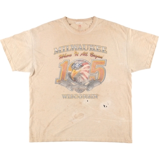 ハーレーダビッドソン(Harley Davidson)の古着 00年代 ハーレーダビッドソン Harley-Davidson モーターサイクル バイクTシャツ メンズXL ヴィンテージ /eaa440655(Tシャツ/カットソー(半袖/袖なし))