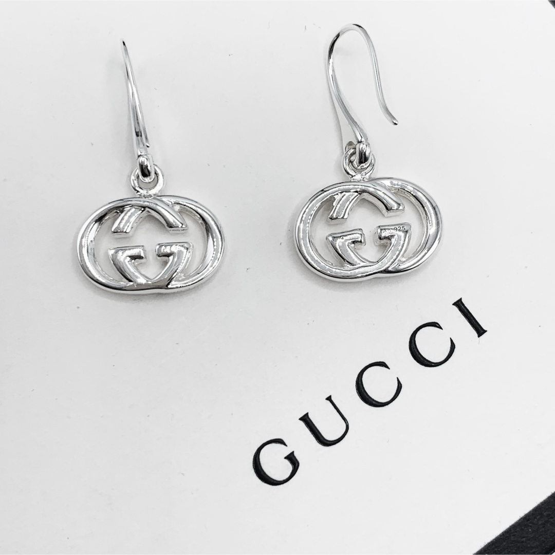 【未使用】GUCCI ピアス GG ダブルG インターロッキング フープ 925 【未使用】GUCCI ピアス GG ダブルG インターロッキング フープ 925