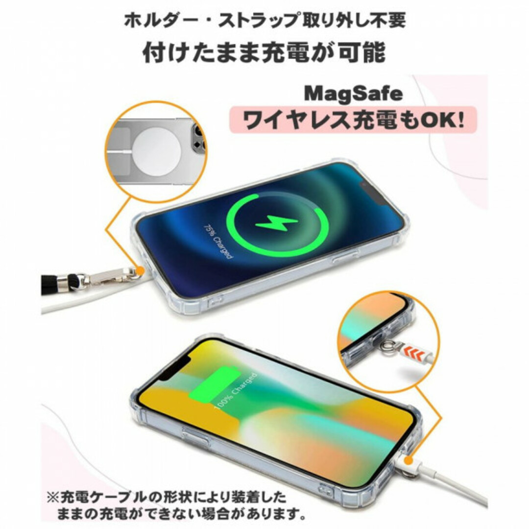 10枚 ストラップホルダー クリア スマホショルダー  カード シート 透明 s スマホ/家電/カメラのスマホアクセサリー(ストラップ/イヤホンジャック)の商品写真