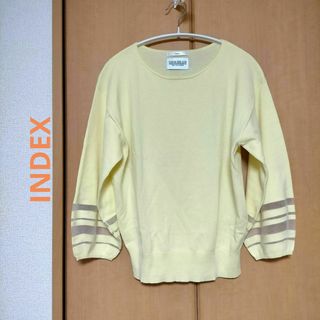 INDEX - 【週末値引】新品未使用★INDEX UV シアースリーブニット イエロー系 L