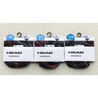 ヘッド(HEAD)のHEAD ビキニ ブリーフ Mサイズ デザイン ブラック×レッド 3枚セット(その他)