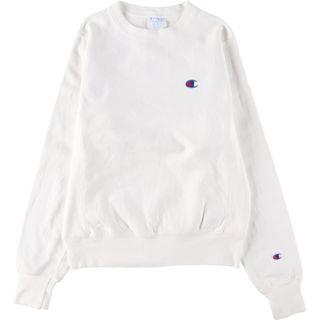 チャンピオン(Champion)の古着 チャンピオン Champion リバースウィーブ 復刻 単色タグ バックプリント プリントスウェットシャツ トレーナー メンズXS /eaa438172(スウェット)