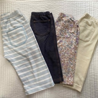 ユニクロ(UNIQLO)のユニクロ　プチバトー　春夏　パンツ　ズボン　4枚セット(パンツ/スパッツ)