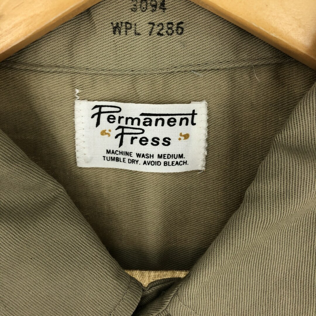 古着 70年代 PERMANENT PRESS 半袖 ワークシャツ メンズL ヴィンテージ /eaa444090 メンズのトップス(シャツ)の商品写真