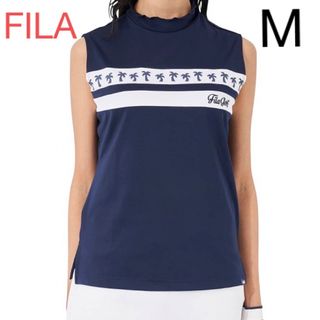 フィラ(FILA)のフィラ　ゴルフ　レディース　Mサイズ　ネイビー　ハイネック　ノースリーブ(ウエア)