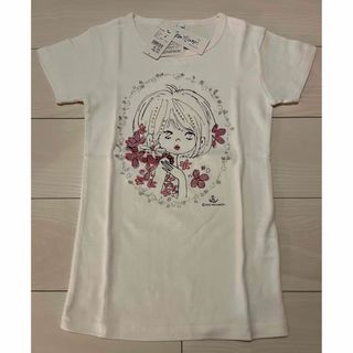 水森亜土　Tシャツ　お花（ホワイト）(Tシャツ(半袖/袖なし))