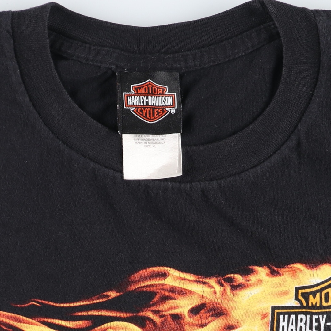 Harley Davidson(ハーレーダビッドソン)の古着 00年代 ハーレーダビッドソン Harley-Davidson モーターサイクル バイクTシャツ メンズXL /eaa445230 メンズのトップス(Tシャツ/カットソー(半袖/袖なし))の商品写真