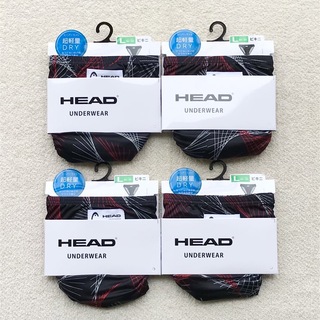 ヘッド(HEAD)のHEAD ビキニ ブリーフ Ｌサイズ デザイン ブラック×レッド 4枚セット(その他)