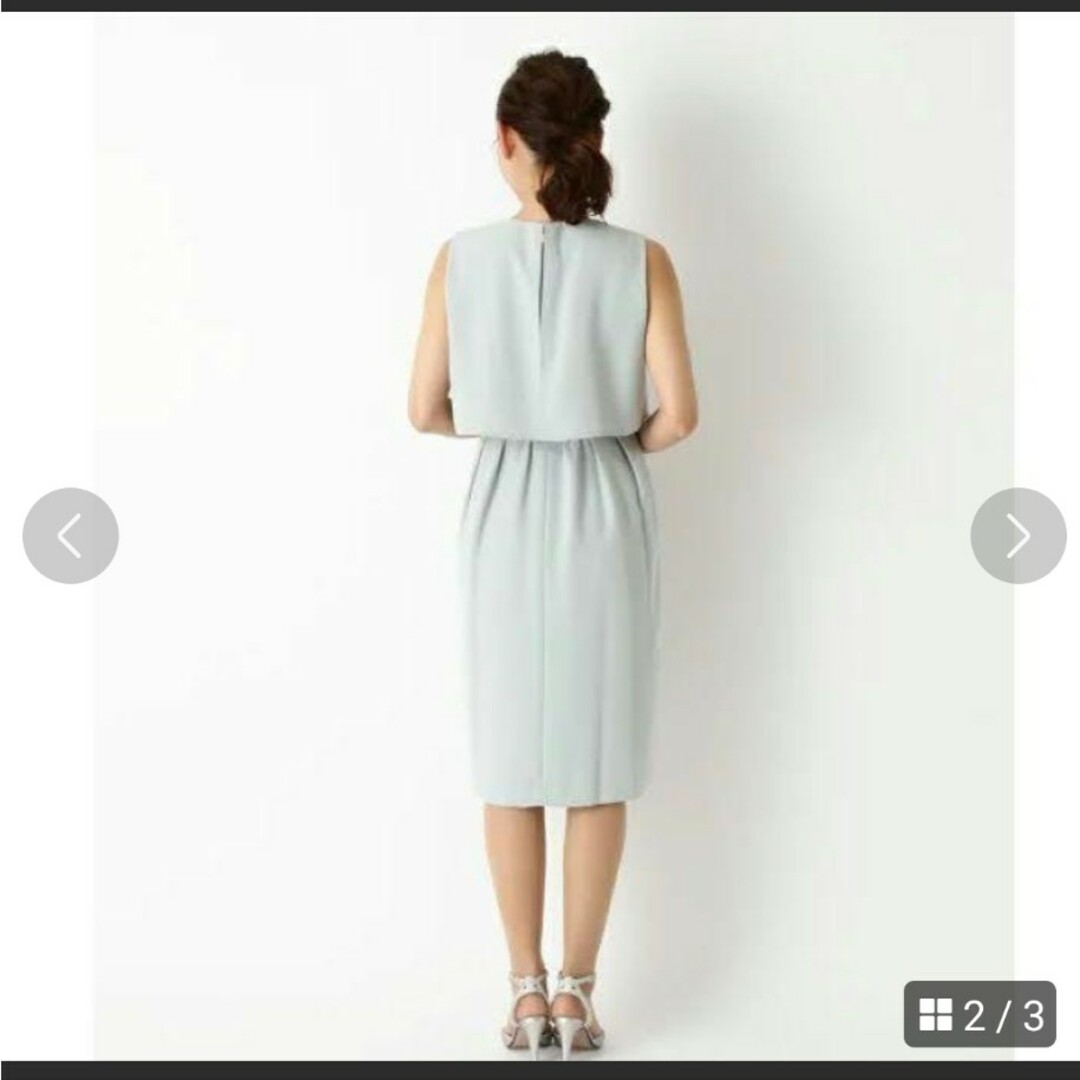 AIMER(エメ)のクリーニング済　エメ　アンシェ　パーティードレス　パステルグリーン　Mサイズ レディースのフォーマル/ドレス(ミディアムドレス)の商品写真