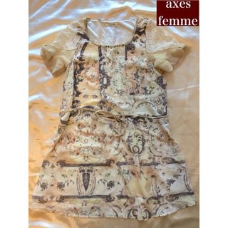 axes femme - アクシーズファム　axes femme　花柄ワンピース