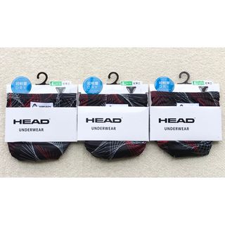 ヘッド(HEAD)のHEAD ビキニ ブリーフ Ｌサイズ デザイン ブラック×レッド 3枚セット(その他)