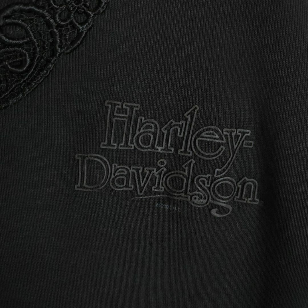 Harley Davidson(ハーレーダビッドソン)のSサイズ/USA製 ハーレーダビッドソン Vネック 半袖Tシャツ レディースのトップス(Tシャツ(半袖/袖なし))の商品写真