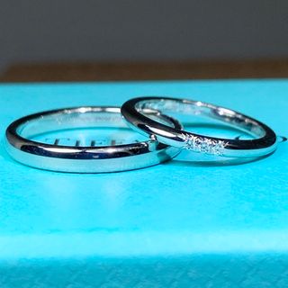 ティファニー(Tiffany & Co.)のティファニー　ウェディング　バンドリング　プラチナ　ダイヤモンド　ペアリング(リング(指輪))