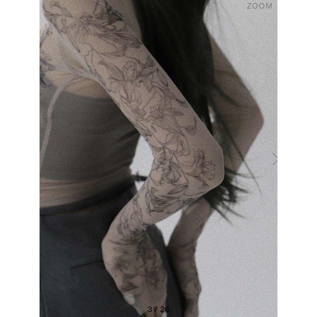Ameri VINTAGE - MELT THE LADY lily tattoo tops blackの通販 Ameri VINTAGE - MELT THE LADY lily tattoo tops blackの通販