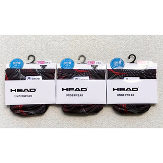 ヘッド(HEAD)のHEAD ビキニ ブリーフ ＬＬサイズ デザイン ブラック×レッド 3枚セット(その他)