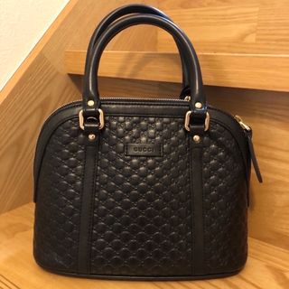 Gucci - GUCCI  GG マイクロシマ　ドーム　ハンドバッグ