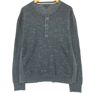 バナナリパブリック(Banana Republic)の古着 バナナリパブリック BANANA REPUBLIC ヘンリーネック サーマルロンT ワッフル メンズXL /eaa432734(Tシャツ/カットソー(半袖/袖なし))