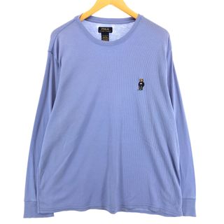 ラルフローレン(Ralph Lauren)の古着 ラルフローレン Ralph Lauren POLO RALPH LAUREN ポロベア サーマルロンT ワッフル メンズXXL /eaa432745(Tシャツ/カットソー(半袖/袖なし))