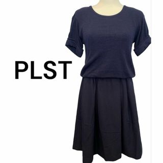 PLST - PLST プラステ　ニット切り替え　ワンピース　M