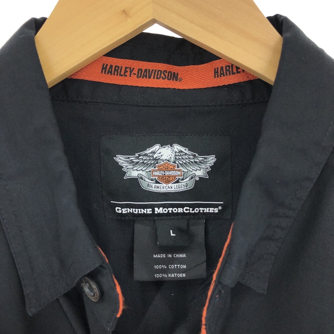 Harley Davidson(ハーレーダビッドソン)の古着 ハーレーダビッドソン Harley-Davidson 長袖 ボタンダウン ワークシャツ メンズL /eaa444175 メンズのトップス(シャツ)の商品写真