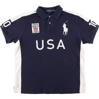 ラルフローレン(Ralph Lauren)の古着 ラルフローレン Ralph Lauren POLO RALPH LAUREN CUSTOM  FIT ビッグポニー 半袖 ラガーシャツ メンズXL /eaa444843(シャツ)