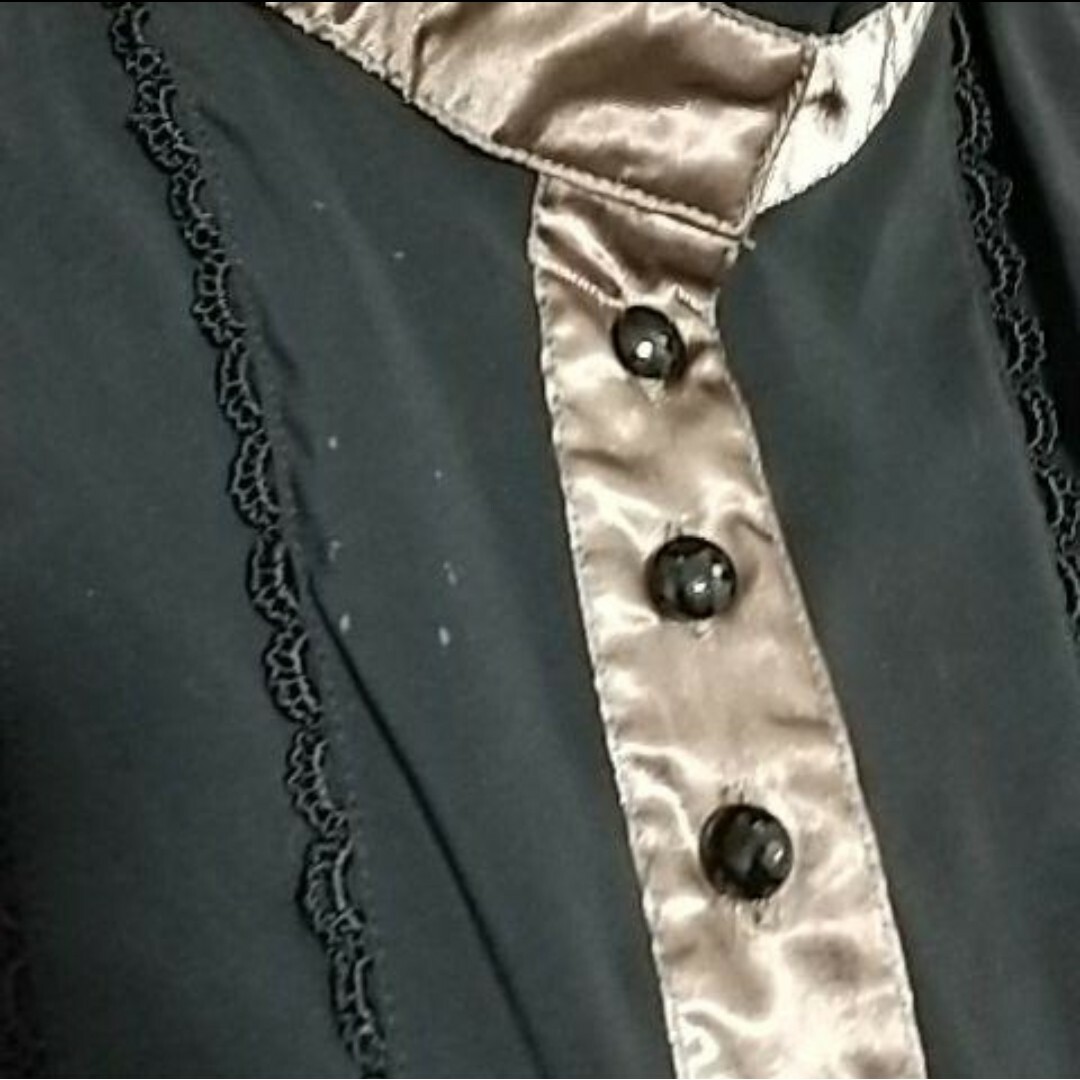 heavenark ヘヴナーク 縦襟ワンピース ブラウン 袖あり Ｍサイズ レディースのトップス(チュニック)の商品写真