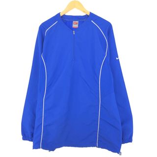 ナイキ(NIKE)の古着 00年代 ナイキ NIKE TEAM メッシュ切替 ハーフジップ ウォームアッププルオーバー メンズXL /eaa440191(ナイロンジャケット)