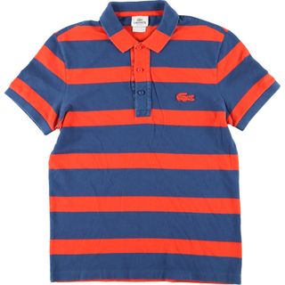 ラコステ(LACOSTE)の古着 ラコステ LACOSTE フランス企画 REGULAR FIT 半袖 ボーダー ポロシャツ 3 メンズS /eaa444845(ポロシャツ)