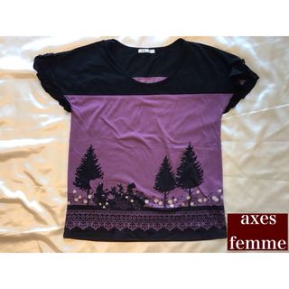 アクシーズファム(axes femme)のアクシーズファム　ディズニー　半袖カットソー　不思議の国のアリス(Tシャツ/カットソー(半袖/袖なし))