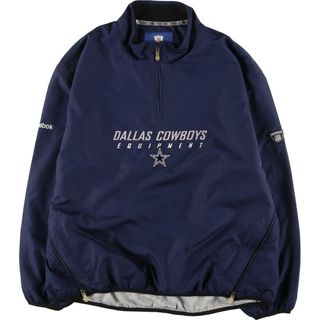 リーボック(Reebok)の古着 リーボック Reebok NFL DALLAS COWBOYS ダラスカウボーイズ ハーフジップ ウォームアッププルオーバー メンズXL /eaa440188(ナイロンジャケット)