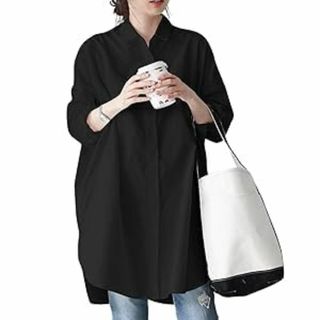 [ADKASS] シャツワンピース ロングシャツ レディース 大きいサイズ 白シ(その他)