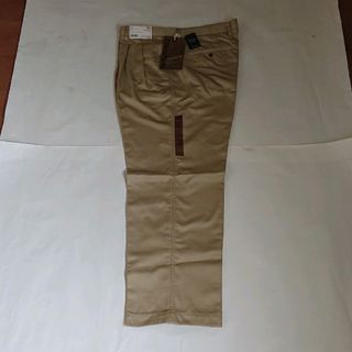 ユニクロ(UNIQLO)のユニクロ　プレミアムコットンツータックチノ/ベージュ/腰囲95cm、股下76cm(チノパン)