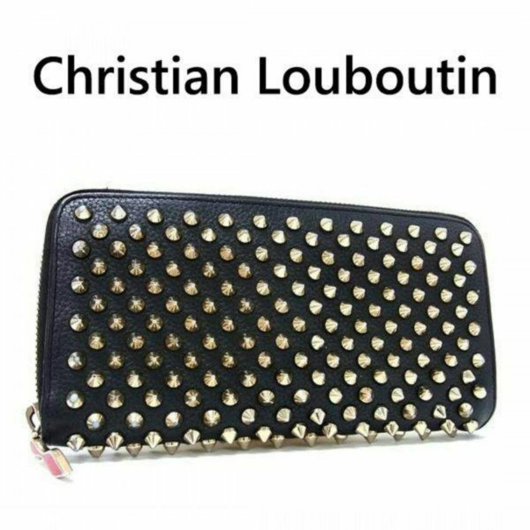 Christian Louboutin(クリスチャンルブタン)のクリスチャンルブタン ラウンドファスナー 長財布 ブラック系 316-23 レディースのファッション小物(財布)の商品写真