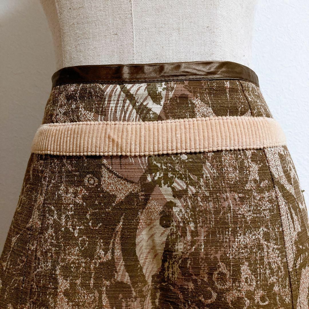 WEEKEND（MAX MARA）(ウィークエンド)の美品 MaxMara マックスマーラ  スカート ブラウン 柄 42 LLサイズ レディースのスカート(ひざ丈スカート)の商品写真
