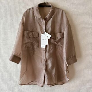 シマムラ(しまむら)の【新品タグ付き】mysacloset しまむら 田中里奈コラボ シアー シャツ(シャツ/ブラウス(長袖/七分))