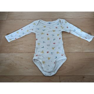 プチバトー(PETIT BATEAU)のプチバトー　ボディ肌着　長袖3枚セット　18m/81cm(肌着/下着)