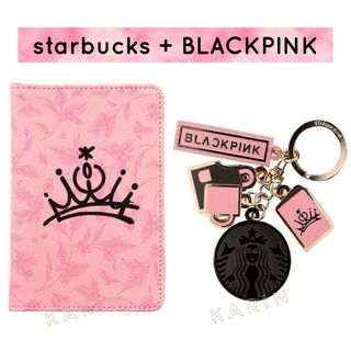 スターバックスコーヒー(Starbucks Coffee)の韓国スタバ ★ BLACKPINK パスポートケース＆キーチェーン セット(キーホルダー)