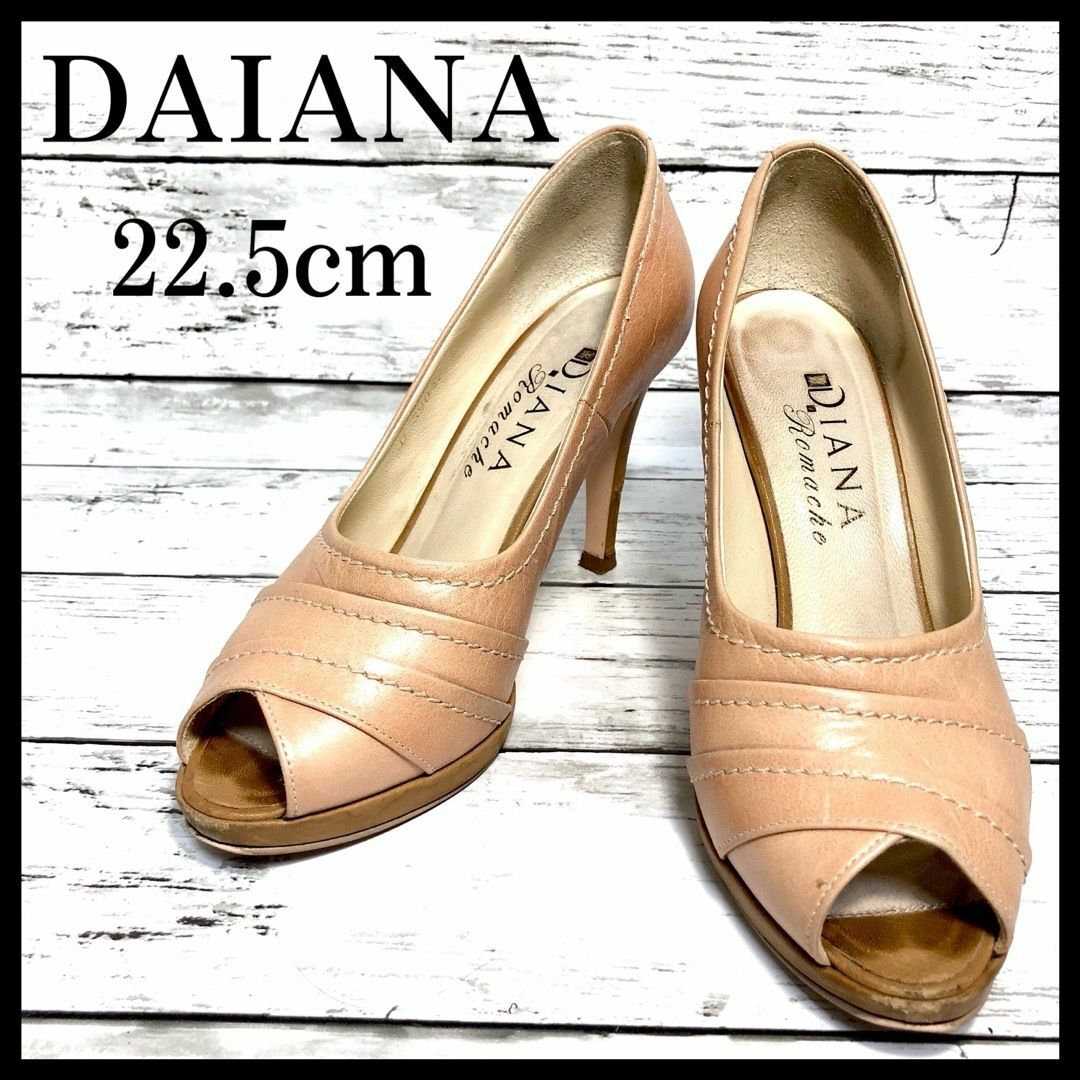 DIANA(ダイアナ)のDIANA ダイアナ パンプス オープントゥ ピンク 22.5cm レディースの靴/シューズ(ハイヒール/パンプス)の商品写真