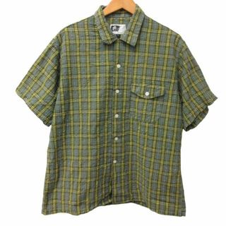 Engineered Garments - エンジニアードガーメンツ 90s チェックシャツ 半袖 USA製 イエロー系 L