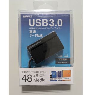 バッファロー(Buffalo)のバッファロー USB3.0カードリーダー BSCR108U3BK  中古品(PC周辺機器)