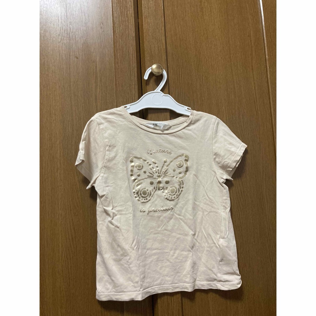 GU(ジーユー)のGU H&M  ジーユー　tシャツ まとめ　120 3点 キッズ/ベビー/マタニティのキッズ服女の子用(90cm~)(Tシャツ/カットソー)の商品写真