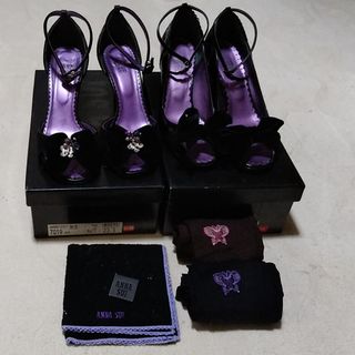 アナスイ(ANNA SUI)のANNA SUI アナスイ パンプス2足 トッキング2足 タオルハンカチセット(ハイヒール/パンプス)