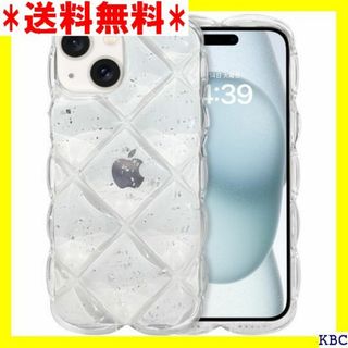 GUAGUA iPhone 15ケース クリア ウェー 5 透明 銀箔 250(その他)