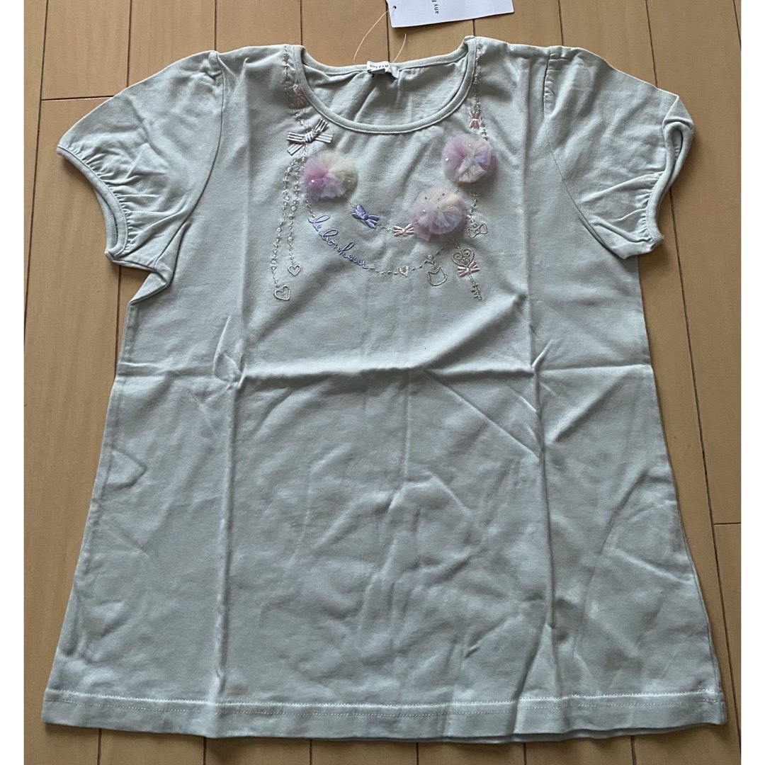 anyFAM(エニィファム)のエニィファム ネックレスモチーフTシャツ 150 キッズ/ベビー/マタニティのキッズ服女の子用(90cm~)(Tシャツ/カットソー)の商品写真