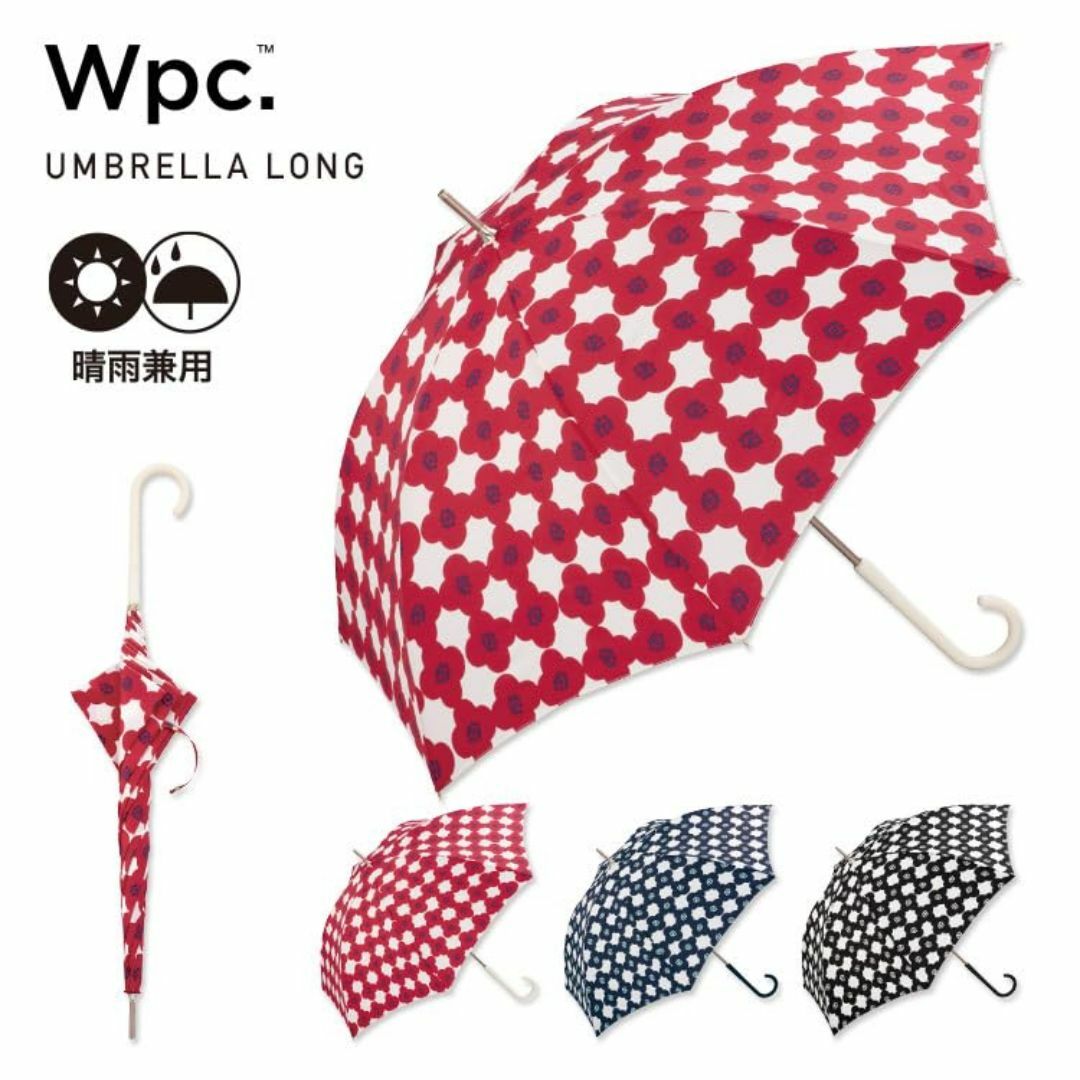 【色: ブラック】Wpc. 雨傘 カメリア ブラック 長傘 58cm レディース レディースのファッション小物(その他)の商品写真