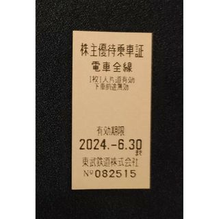 東武鉄道　株主優待乗車証　１枚(その他)