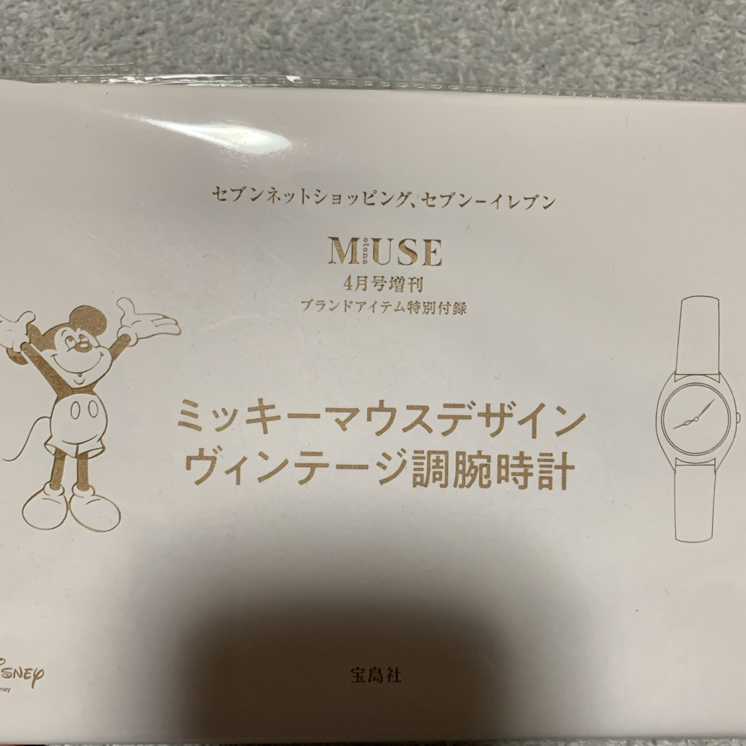 ミッキーマウスデザインヴィンテージ調腕時計 レディースのファッション小物(腕時計)の商品写真